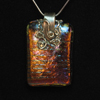 Burnt Orange Iridescent Glass with Fine Silver Touches